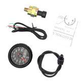 Max Maxb Automobile Oil Meter Pressure Gauge 0-100 psi Analog Black Case with LED