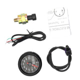 Max Maxb Automobile Oil Meter Pressure Gauge 0-100 psi Analog Black Case with LED