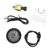 Max Maxb Automobile Oil Meter Pressure Gauge 0-100 psi Analog Black Case with LED