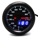 Max Maxb Automobile Oil Meter Pressure Gauge 0-100 psi Analog Black Case with LED