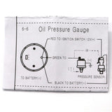 Max Maxb Automobile Oil Meter Pressure Gauge 0-100 psi Analog Black Case with LED