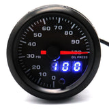 Max Maxb Automobile Oil Meter Pressure Gauge 0-100 psi Analog Black Case with LED