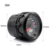 Max Maxb Automobile Oil Meter Pressure Gauge 0-100 psi Analog Black Case with LED