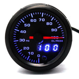 Max Maxb Automobile Oil Meter Pressure Gauge 0-100 psi Analog Black Case with LED