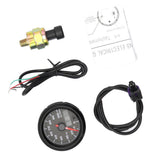 Max Maxb Automobile Oil Meter Pressure Gauge 0-100 psi Analog Black Case with LED
