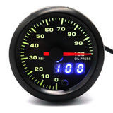 Max Maxb Automobile Oil Meter Pressure Gauge 0-100 psi Analog Black Case with LED