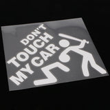 Max Maxb Car Bumper Window Vinyl Decal Sticker ''DON'T TOUCH MY CAR'' Graphic White