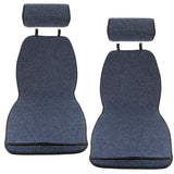 Max Maxb 1 set Front Seat Flax Fabrics Covers Protective Cushion Four Seasons Blue