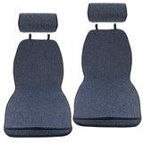 Max Maxb 1 set Front Seat Flax Fabrics Covers Protective Cushion Four Seasons Blue