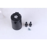 Max Maxb Compact Baffled Oil Catch Can Tank, 2-Port, Universal Black