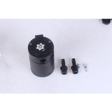Max Maxb Compact Baffled Oil Catch Can Tank, 2-Port, Universal Black