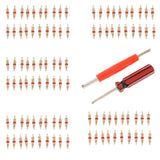 Max Maxb 102Pcs Tire Valve Stem Core Part Dual /Single Head Valve Core Remover Set