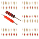 Max Maxb 102Pcs Tire Valve Stem Core Part Dual /Single Head Valve Core Remover Set