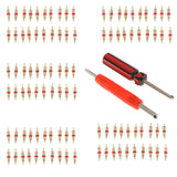 Max Maxb 102Pcs Tire Valve Stem Core Part Dual /Single Head Valve Core Remover Set