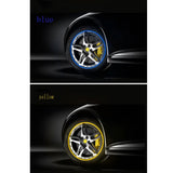 Max Maxb 16 Pieces Car Wheel Hub Rim Edge Protector Ring Tire Line Strip Decal Yellow