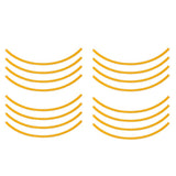 Max Maxb 16 Pieces Car Wheel Hub Rim Edge Protector Ring Tire Line Strip Decal Yellow