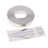 Max Maxb Brooches Stripe Tape Vinyl Decal Car Stickers Steamline Dual Line Silver