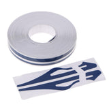 Max Maxb Brooches Stripe Tape Vinyl Decal Car Stickers Steamline Dual Line Blue