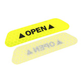 Max Maxb 4 Pieces Safety Reflective Open Sign Warning Mark Car Door Stickers Yellow