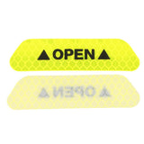 Max Maxb 4 Pieces Safety Reflective Open Sign Warning Mark Car Door Stickers Yellow