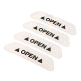 Max Maxb 4 Pieces Safety Reflective Open Sign Warning Mark Car Door Stickers White