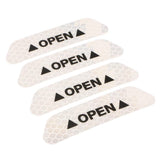 Max Maxb 4 Pieces Safety Reflective Open Sign Warning Mark Car Door Stickers White