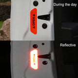 Max Maxb 4 Pieces Safety Reflective Open Sign Warning Mark Car Door Stickers White