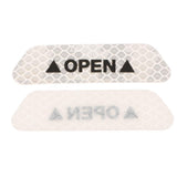 Max Maxb 4 Pieces Safety Reflective Open Sign Warning Mark Car Door Stickers White