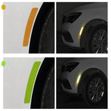 Max Maxb 2 Pieces Car Wheel Rim Eyebrows Reflective Sticker Decor Warning Sign Yellow