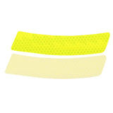 Max Maxb 2 Pieces Car Wheel Rim Eyebrows Reflective Sticker Decor Warning Sign Yellow