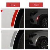 Max Maxb 2 Pieces Car Wheel Rim Eyebrows Reflective Sticker Decor Warning Sign Yellow