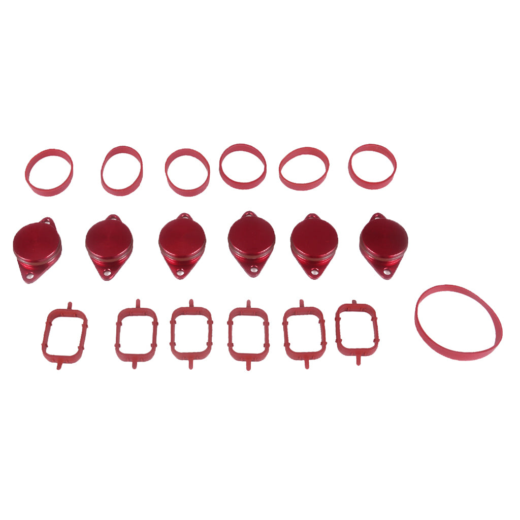 Max 6 Pieces 33mm Diesel Swirl Flap Repair Kits for BMW E90 E91 320d 325d Red