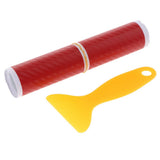 Max 4PCS Carbon Fiber Car Door Sill Scuff Plate Cover Anti Scratch Sticker Red