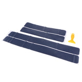 Max 4PCS Carbon Fiber Car Door Sill Scuff Plate Cover Anti Scratch Sticker Blue