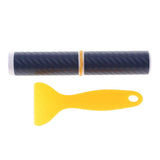 Max 4PCS Carbon Fiber Car Door Sill Scuff Plate Cover Anti Scratch Sticker Blue