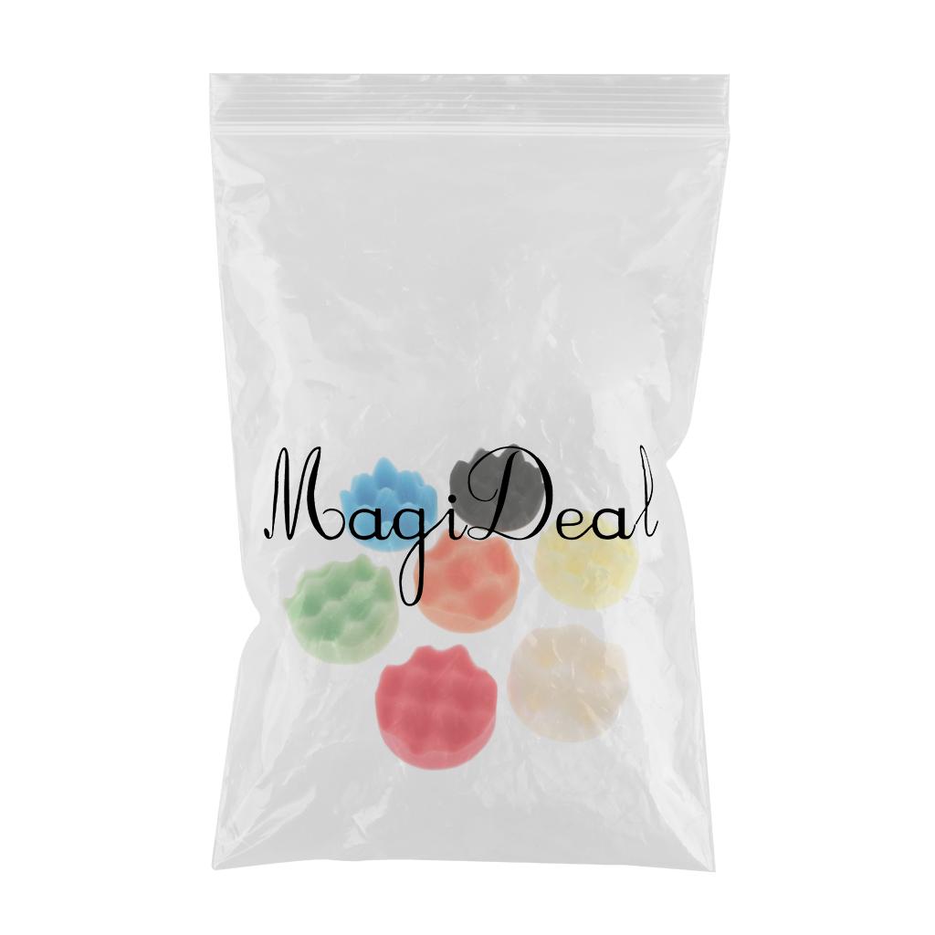 Max 7Pcs Buffing Polishing Sponge Pads Kit For Car Polisher Buffer 75x30mm