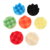 Max 7Pcs Buffing Polishing Sponge Pads Kit For Car Polisher Buffer 75x30mm