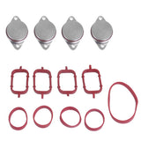 Maxbell 4pcs 33mm Swirl Blanks Flaps Repair Delete Kit with Intake Gaskets for BMW