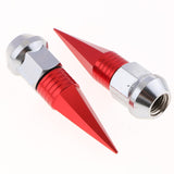 Max Aluminum Automobiles Wheel Valve Stem Caps Cone Shaped Airtight Stem Red