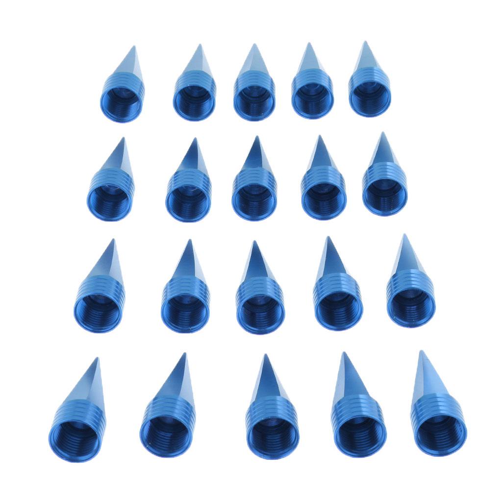 Max Aluminum Automobiles Wheel Valve Stem Caps Cone Shaped Airtight Stem Blue
