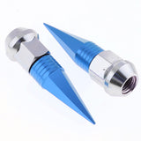 Max Aluminum Automobiles Wheel Valve Stem Caps Cone Shaped Airtight Stem Blue