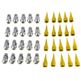 Max Aluminum Automobiles Wheel Valve Stem Caps Cone Shaped Airtight Stem Gold
