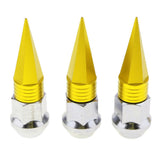 Max Aluminum Automobiles Wheel Valve Stem Caps Cone Shaped Airtight Stem Gold