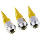 Max Aluminum Automobiles Wheel Valve Stem Caps Cone Shaped Airtight Stem Gold