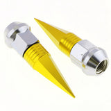 Max Aluminum Automobiles Wheel Valve Stem Caps Cone Shaped Airtight Stem Gold