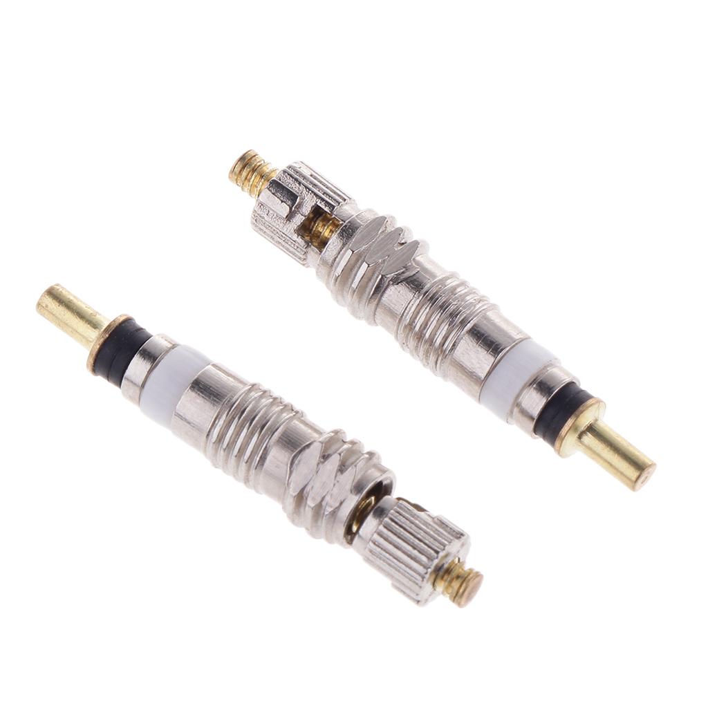 Max Maxb 2Pcs Silver Removable Presta French Valve Core Bike Tube Part straight line