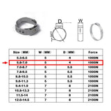 Max 10 Piece Stainless Steel Single Ear Hose Clamp+Ear Clamp Pincer 5.8-7.0mm