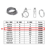Max 10 Piece Stainless Steel Single Ear Hose Clamp+Ear Clamp Pincer 7.0-8.7mm