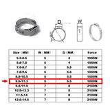 Max 10 Piece Stainless Steel Single Ear Hose Clamp+Ear Clamp Pincer 9.6-11.3mm