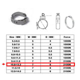 Max 10 Piece Stainless Steel Single Ear Hose Clamp+Ear Clamp Pincer 10.8-13.3mm